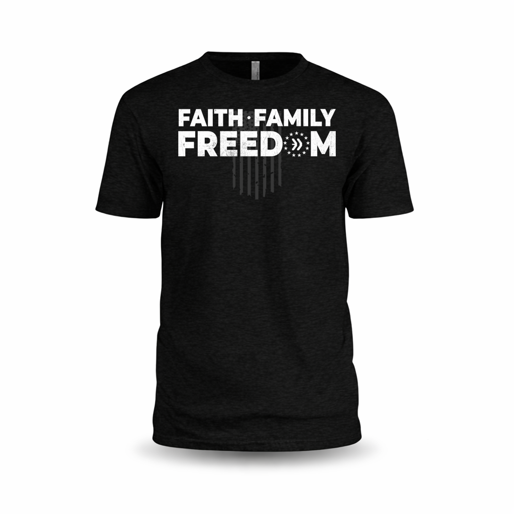 Faith, Family, Freedom T-Shirt - Dark